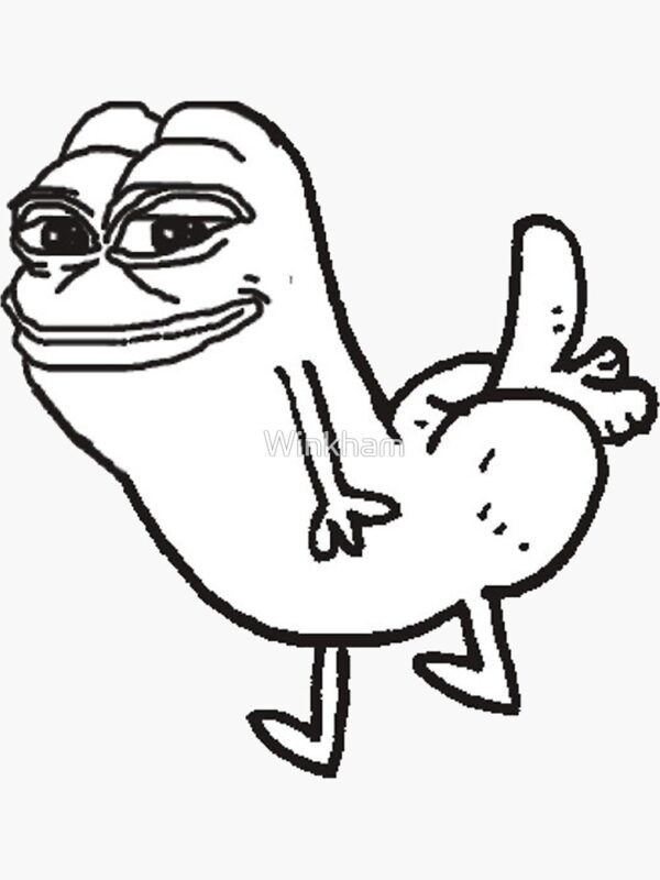 Pepe Dickbutt Sticker - Image 3