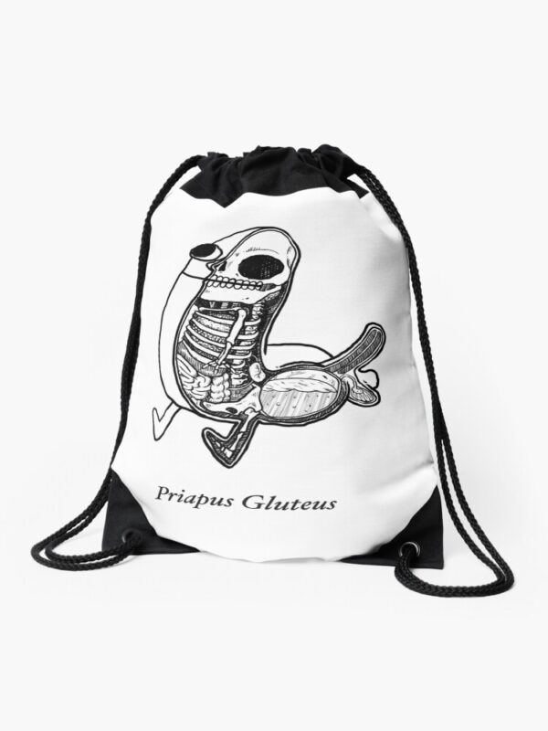 priapus gluteus Drawstring Bag