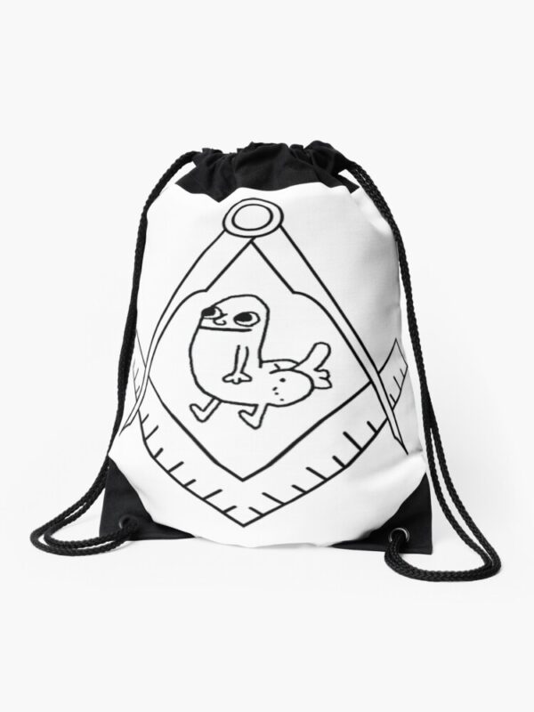 church of dickbutt Drawstring Bag