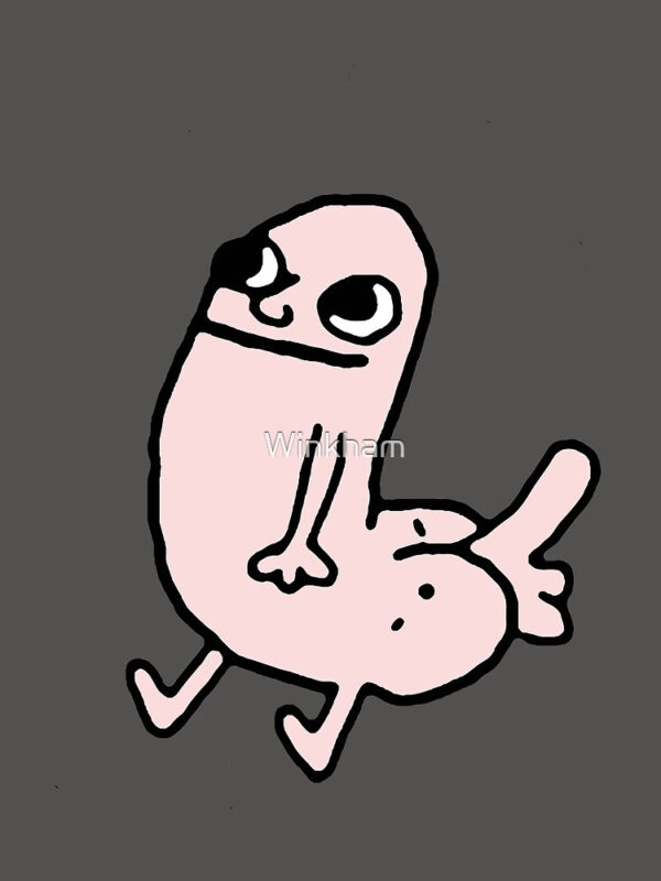 Pink DickButt Meme Drawstring Bag - Image 3
