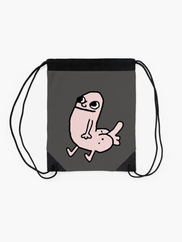 Pink DickButt Meme Drawstring Bag - Image 2