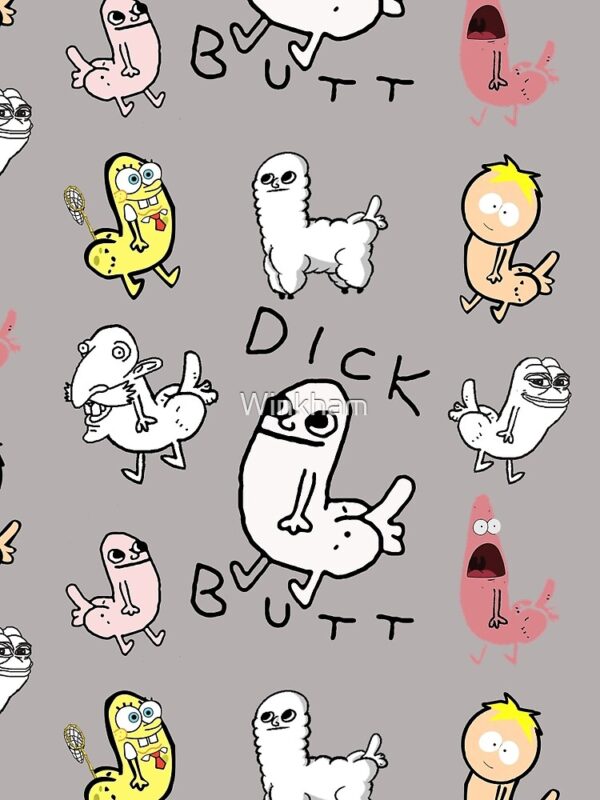 Dickbutt Meme Collection Graphic T-Shirt - Image 4