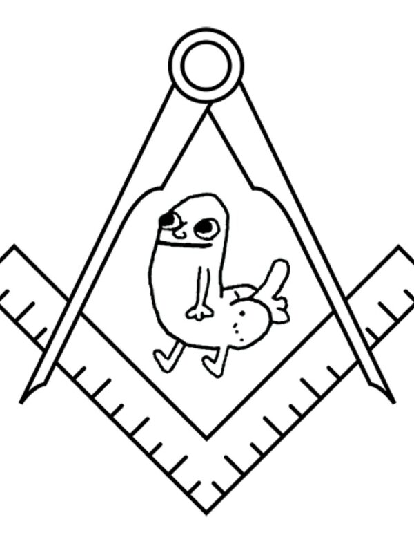 church of dickbutt Drawstring Bag - Image 3