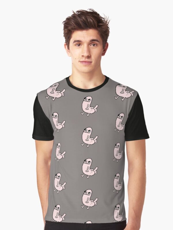 Pink DickButt Meme Graphic T-Shirt - Image 2