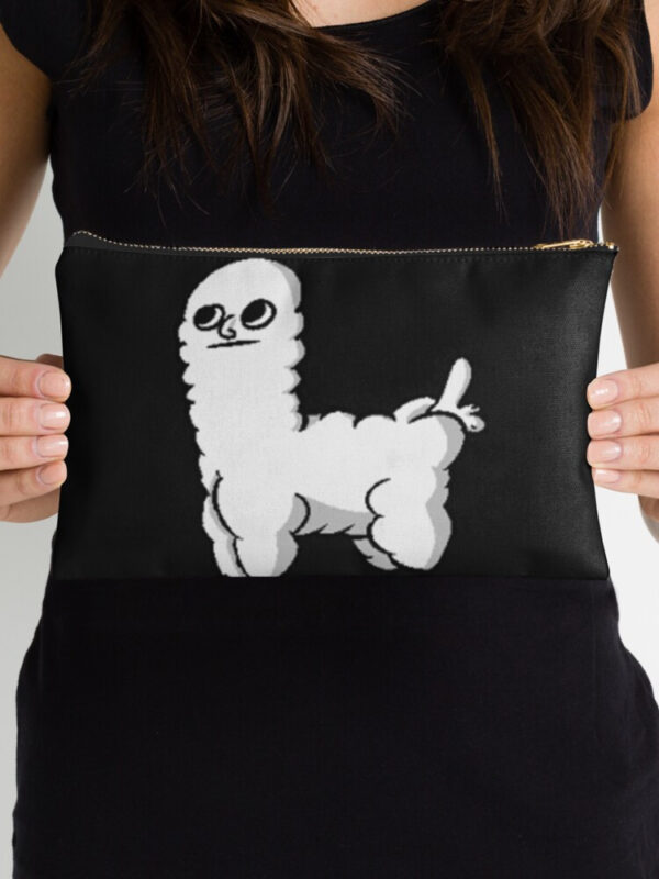 Sheep Dickbutt Meme Zipper Pouch - Image 6