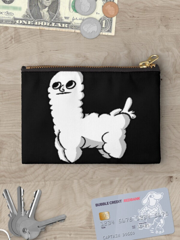 Sheep Dickbutt Meme Zipper Pouch - Image 3