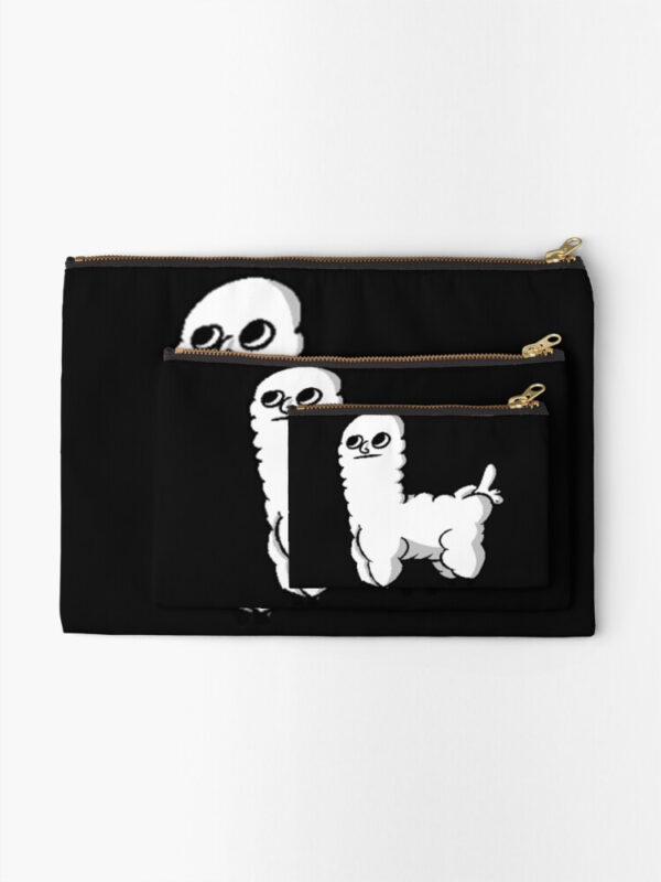 Sheep Dickbutt Meme Zipper Pouch - Image 2