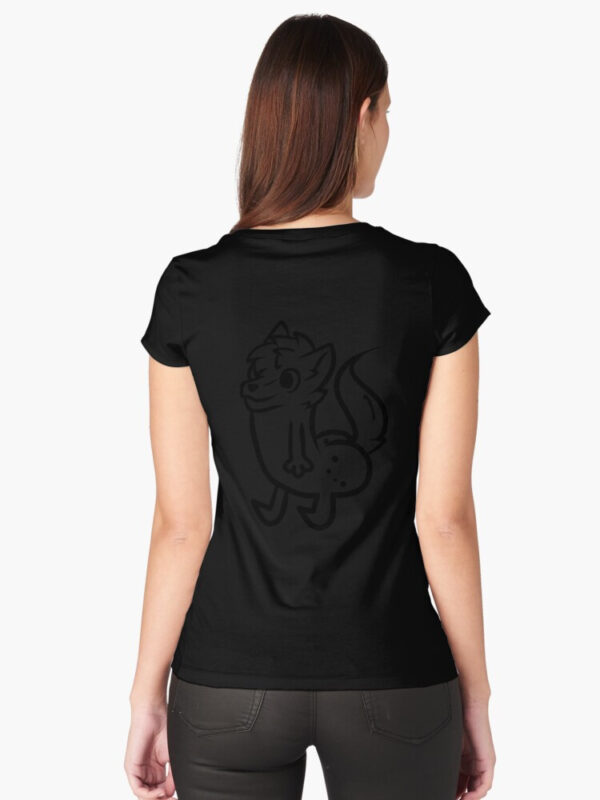 furry butt meme Fitted Scoop T-Shirt - Image 3