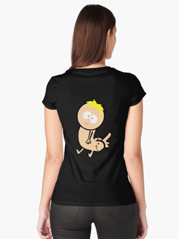 Butters Dickbutt Fitted Scoop T-Shirt - Image 3