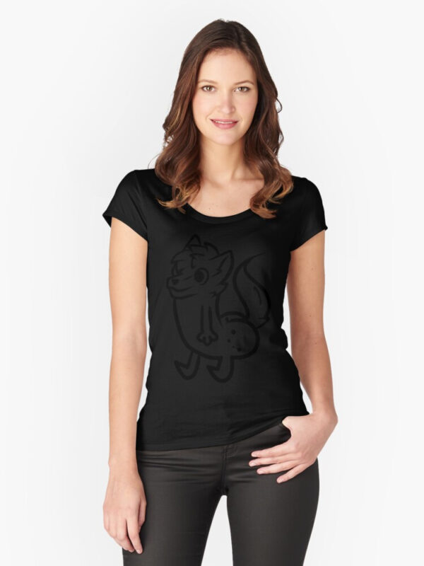 furry butt meme Fitted Scoop T-Shirt