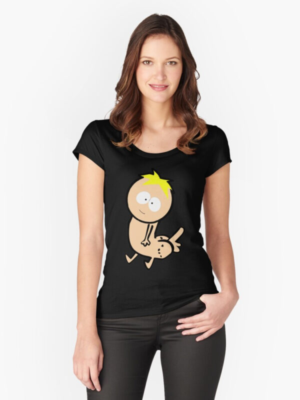 Butters Dickbutt Fitted Scoop T-Shirt