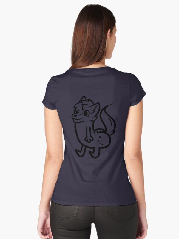 furry butt meme Fitted Scoop T-Shirt - Image 9