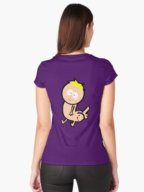 Butters Dickbutt Fitted Scoop T-Shirt - Image 18