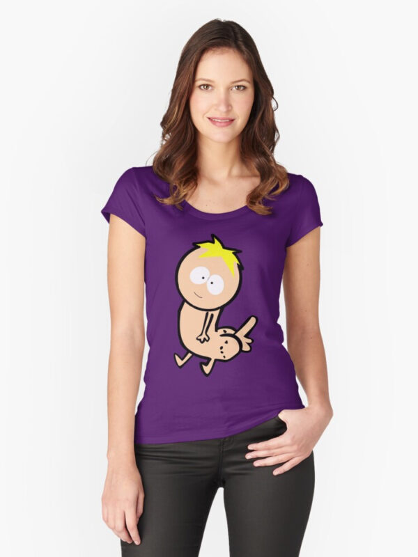 Butters Dickbutt Fitted Scoop T-Shirt - Image 16