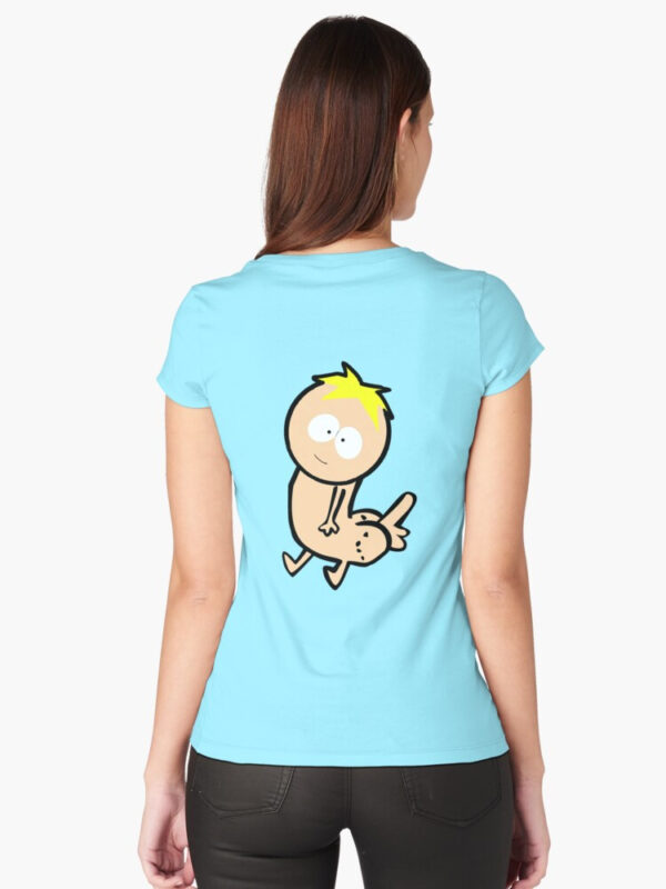 Butters Dickbutt Fitted Scoop T-Shirt - Image 21