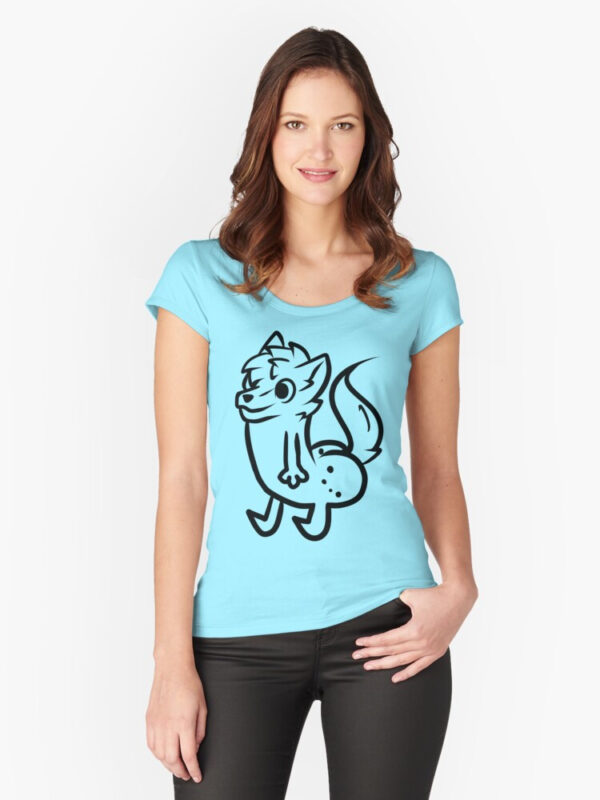 furry butt meme Fitted Scoop T-Shirt - Image 19