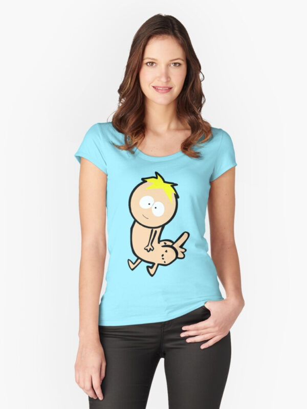 Butters Dickbutt Fitted Scoop T-Shirt - Image 19