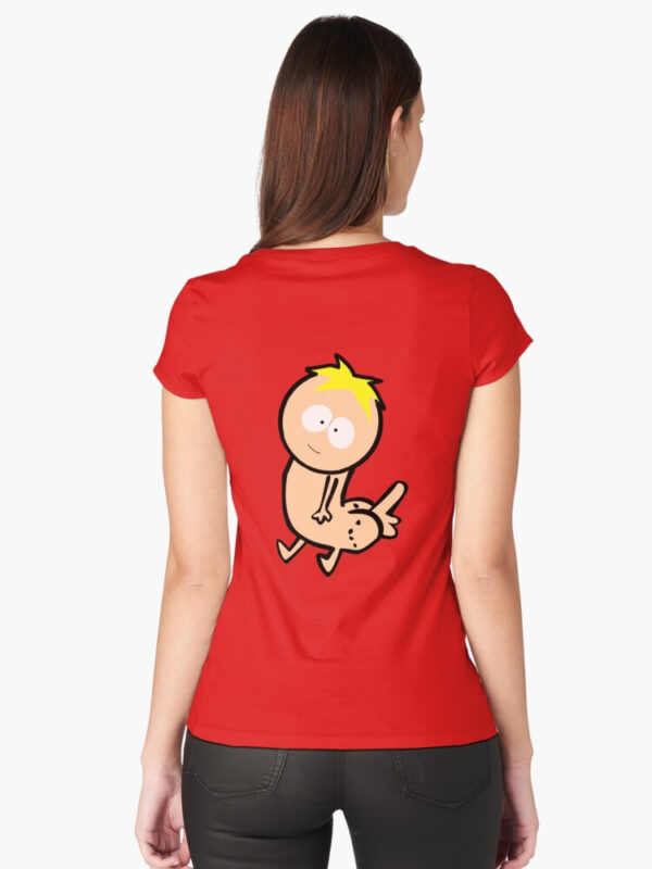 Butters Dickbutt Fitted Scoop T-Shirt - Image 15