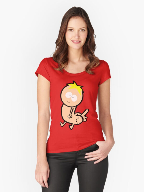 Butters Dickbutt Fitted Scoop T-Shirt - Image 13