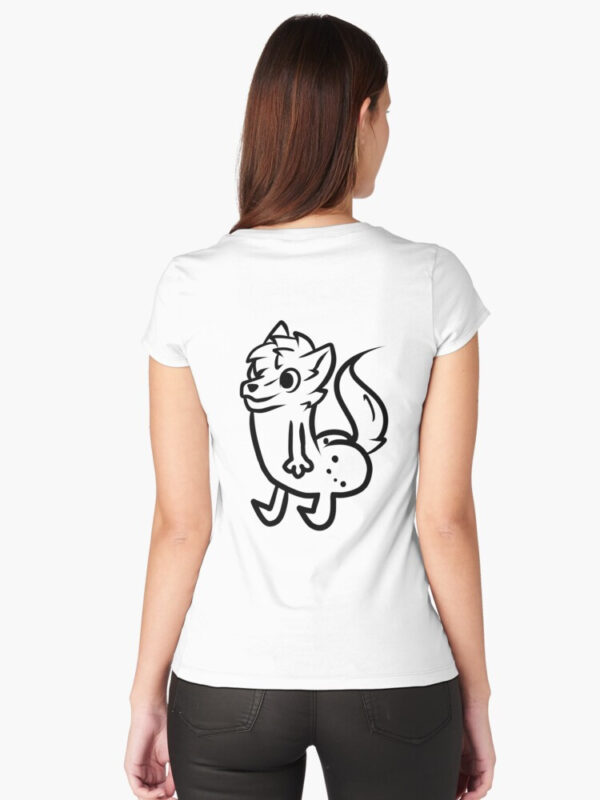 furry butt meme Fitted Scoop T-Shirt - Image 6