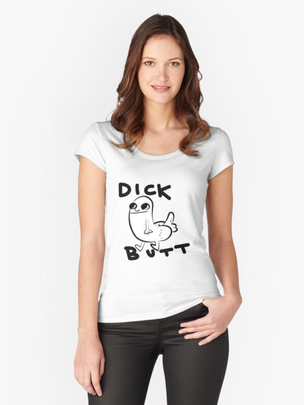 Dickbutt Fitted Scoop T-Shirt - Image 4