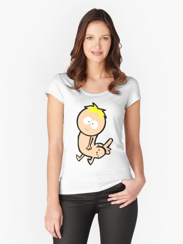 Butters Dickbutt Fitted Scoop T-Shirt - Image 4