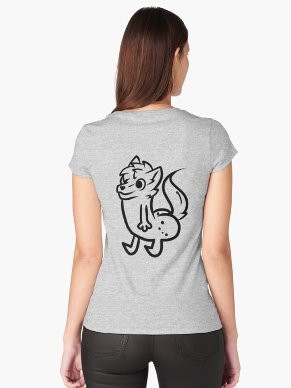furry butt meme Fitted Scoop T-Shirt - Image 12