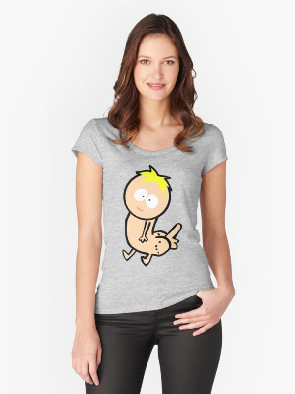 Butters Dickbutt Fitted Scoop T-Shirt - Image 10