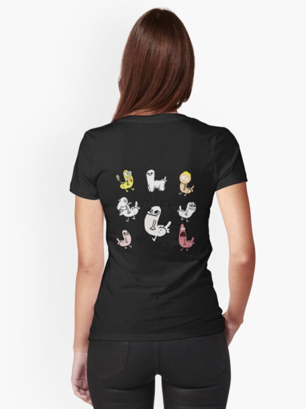 Dickbutt Meme Collection Fitted V-Neck T-Shirt - Image 6
