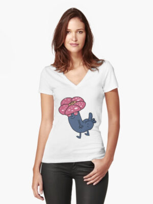 Vilebutt Fitted V-Neck T-Shirt