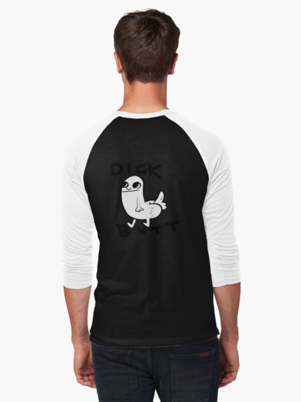 Dickbutt Baseball ¾ Sleeve T-Shirt - Image 6