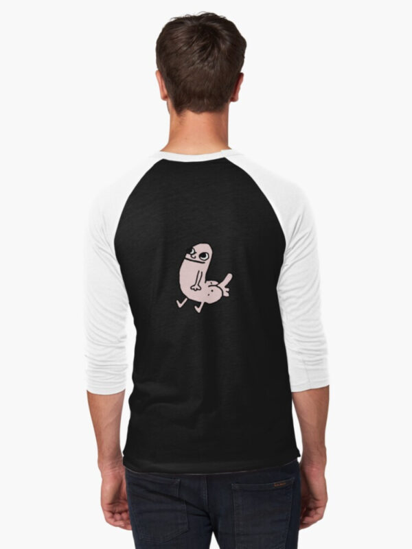Pink DickButt Meme Baseball ¾ Sleeve T-Shirt - Image 6