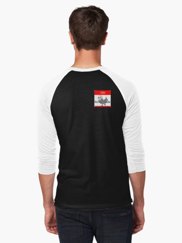 Richard Glutes Baseball ¾ Sleeve T-Shirt - Image 6