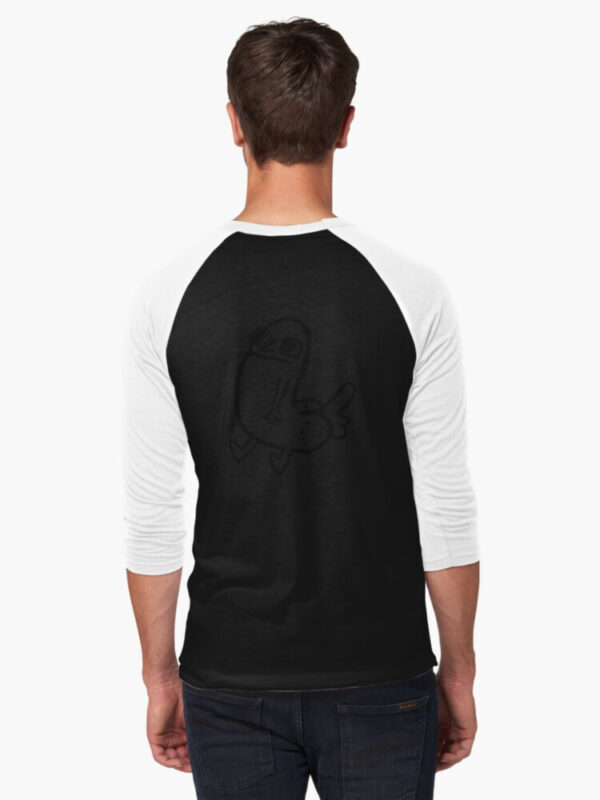 dickbutt Baseball ¾ Sleeve T-Shirt - Image 6