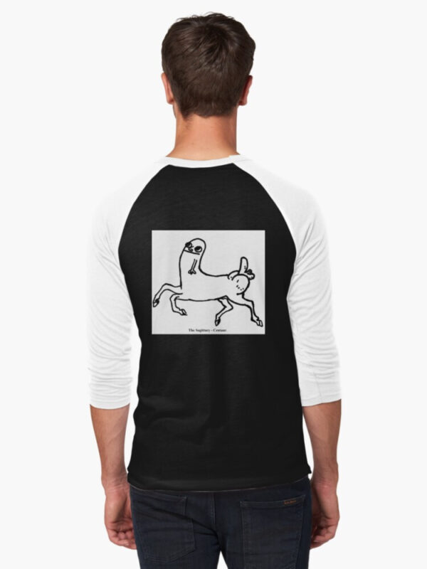Dickbutt Centaur Baseball ¾ Sleeve T-Shirt - Image 6