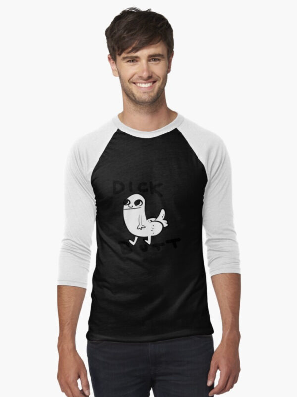 Dickbutt Baseball ¾ Sleeve T-Shirt - Image 4