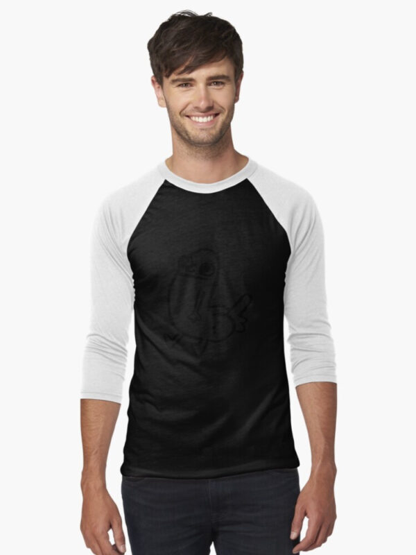 dickbutt Baseball ¾ Sleeve T-Shirt - Image 4