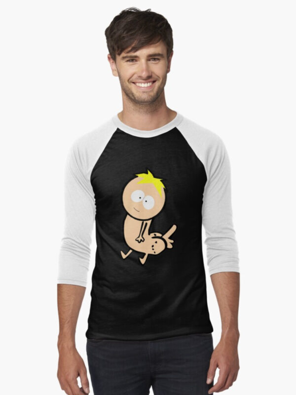Butters Dickbutt Baseball ¾ Sleeve T-Shirt - Image 4