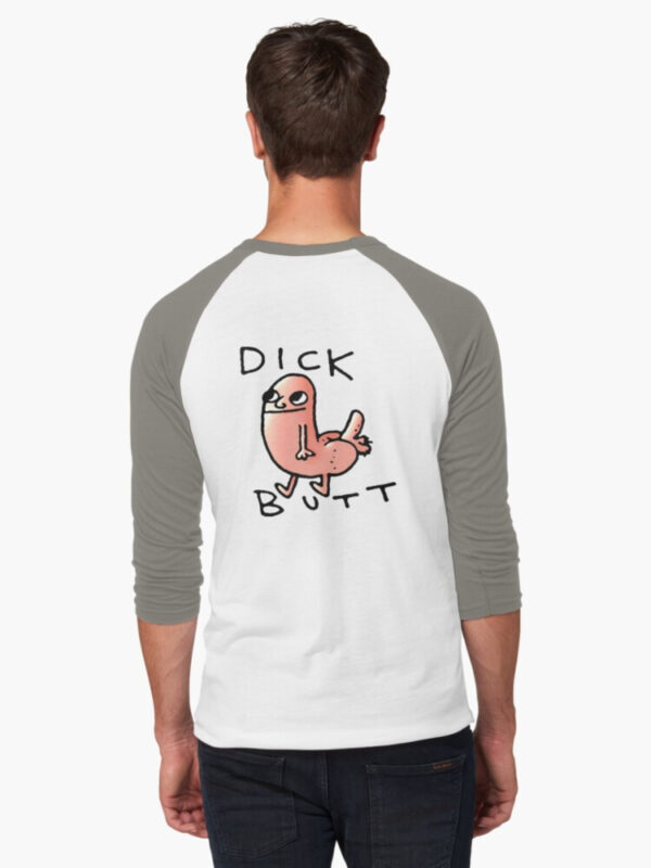 Dick butt Baseball ¾ Sleeve T-Shirt - Image 14