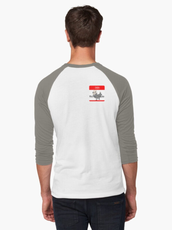 Richard Glutes Baseball ¾ Sleeve T-Shirt - Image 14