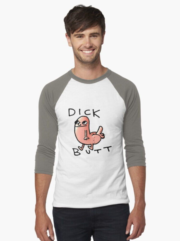 Dick butt Baseball ¾ Sleeve T-Shirt - Image 13