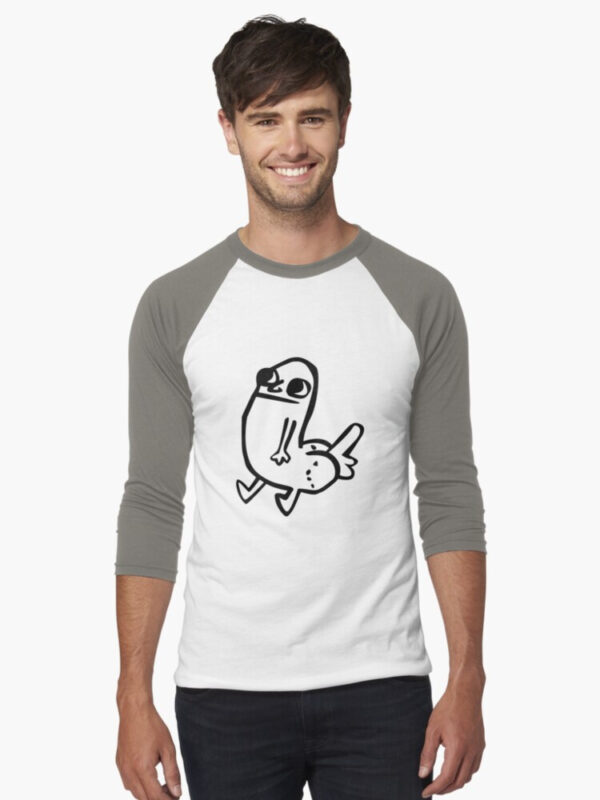 dickbutt Baseball ¾ Sleeve T-Shirt - Image 13
