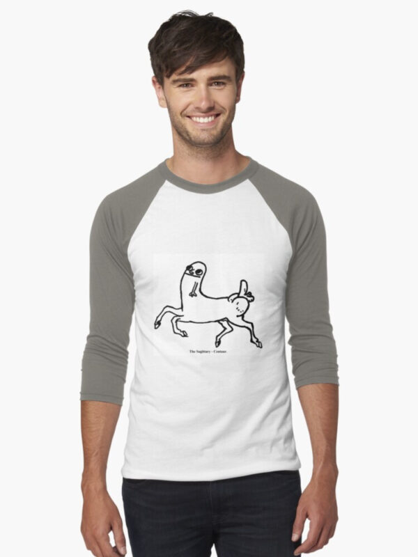 Dickbutt Centaur Baseball ¾ Sleeve T-Shirt - Image 13