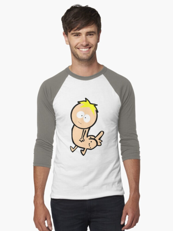 Butters Dickbutt Baseball ¾ Sleeve T-Shirt - Image 13