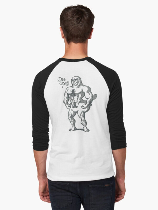 Dickbutt Baseball ¾ Sleeve T-Shirt - Image 3