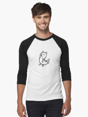 Doge Dickbutt Baseball ¾ Sleeve T-Shirt