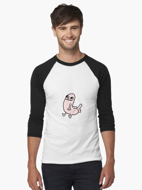 Pink DickButt Meme Baseball ¾ Sleeve T-Shirt
