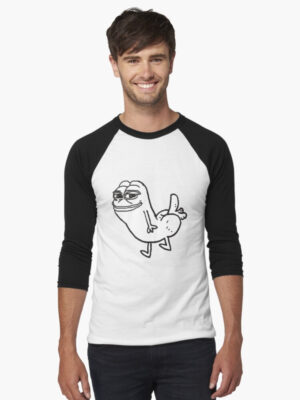 Pepe Dickbutt Baseball ¾ Sleeve T-Shirt