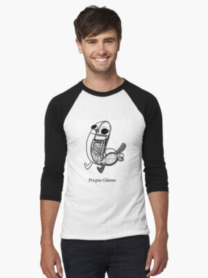 priapus gluteus Baseball ¾ Sleeve T-Shirt