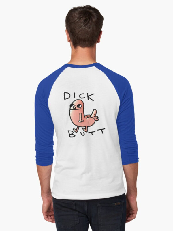 Dick butt Baseball ¾ Sleeve T-Shirt - Image 12